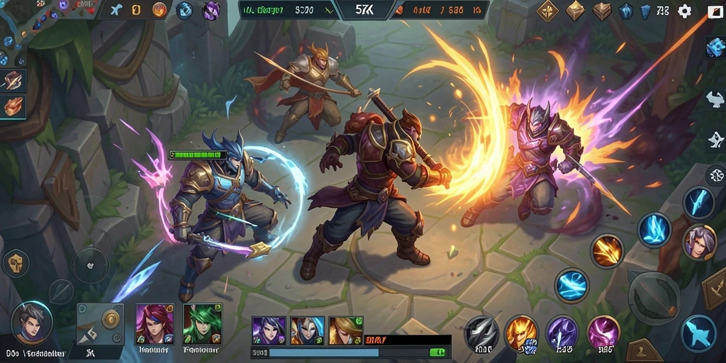 Tampilan gameplay seru dan dinamis dalam 5ZK.