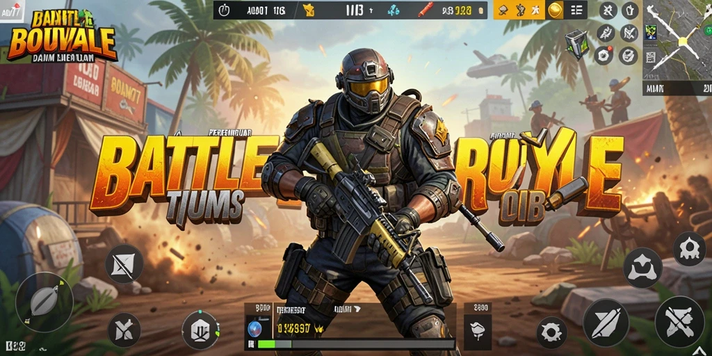 Screenshot gameplay ADAM77 yang mendebarkan dengan aksi Battle Royale.