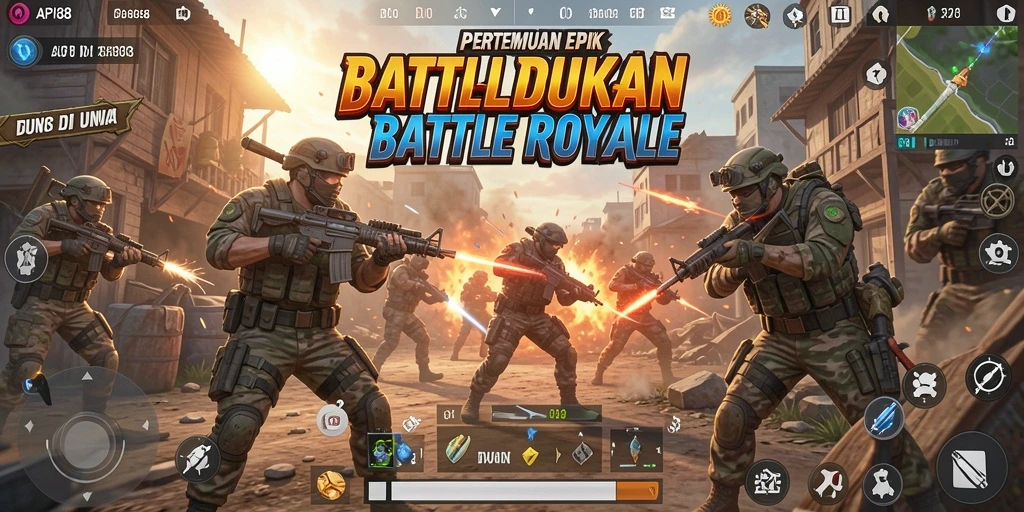 Tangkapan layar utama API88 menampilkan intensitas pertempuran Battle Royale.