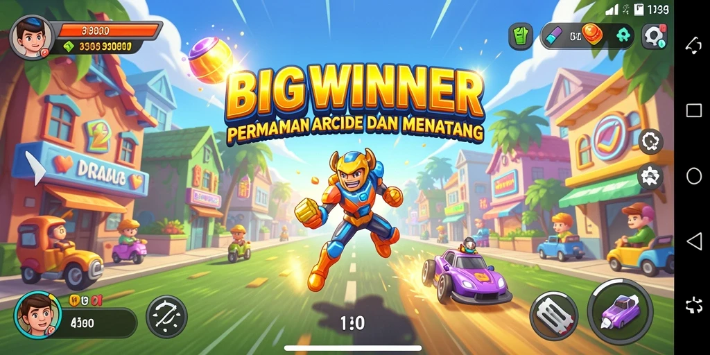 Tampilan gameplay seru dan menantang dari BIGWINNER.