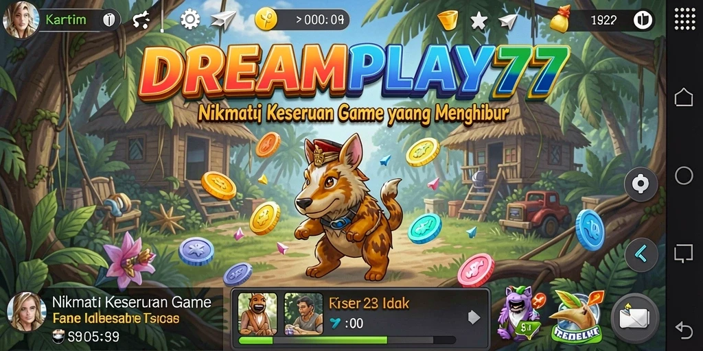 Tampilan gameplay pada DREAMPLAY77 yang menawan dan interaktif.