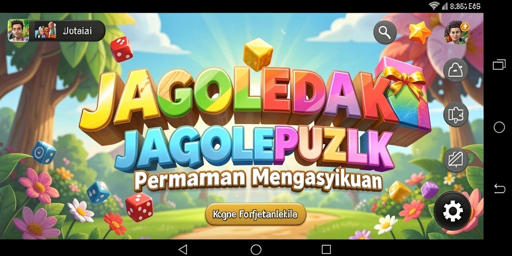 Screenshot menampilkan gameplay seru JAGOLEDAK dengan tantangan Puzzle.
