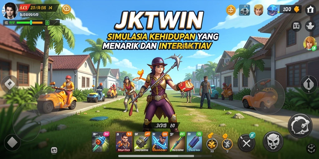 Tangkapan layar JKTWIN menampilkan gameplay menarik dengan interaksi karakter.