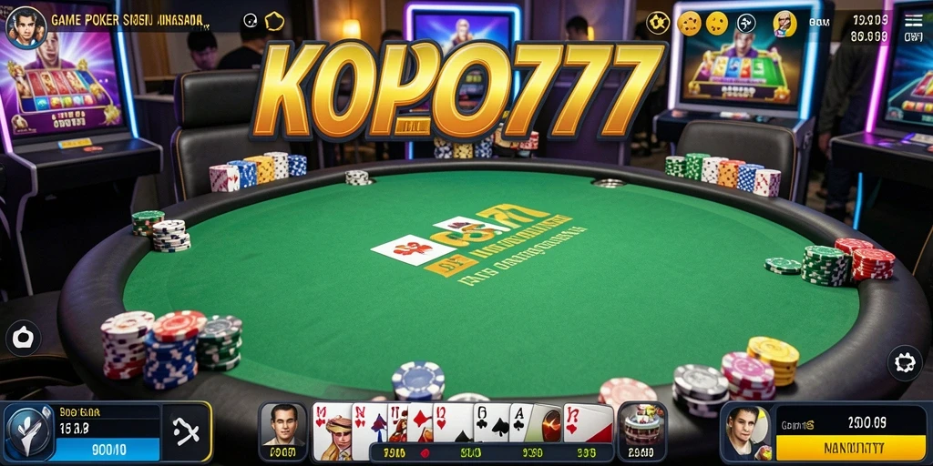 Screenshot gameplay KOPLO77 menampilkan aksi seru dalam permainan poker.