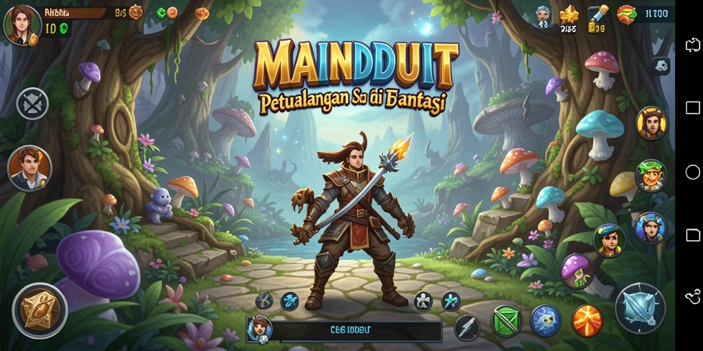 Tampilan gameplay MAINDUIT dengan petualangan yang mendebarkan dan menantang.