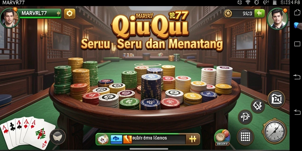 Tampilan gameplay QiuQiu yang seru dan kompetitif.