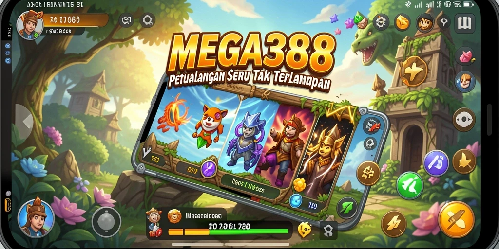 Tampilan gameplay seru dalam dunia petualangan MEGA388.