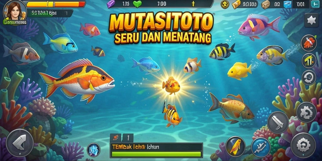 Tampilan menarik gameplay Tembak Ikan MUTASITOTO.