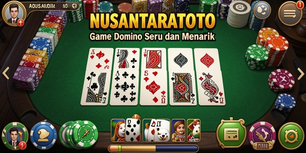 Screenshot gameplay NUSANTARATOTO yang menunjukkan keseruan permainan Domino.