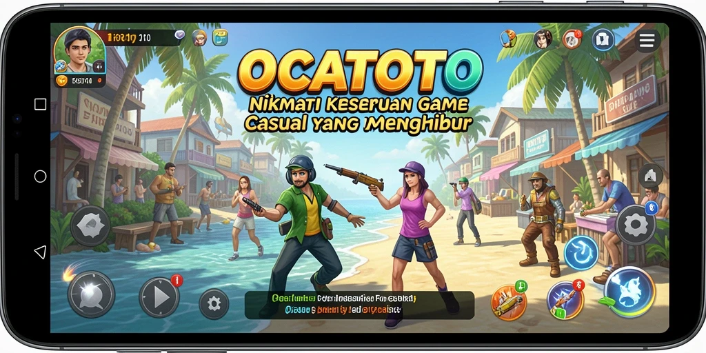 Gambaran menarik dari gameplay OCATOTO yang penuh warna.