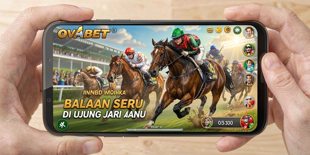 Tampilan menarik dari gameplay balap di OVABET.