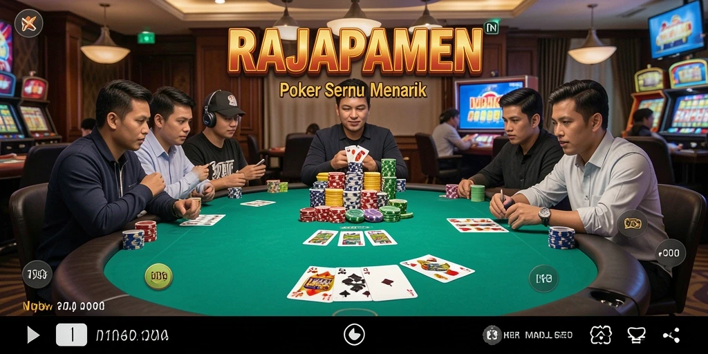 Tangkapan layar gameplay Poker di RAJAPAMEN yang menarik.