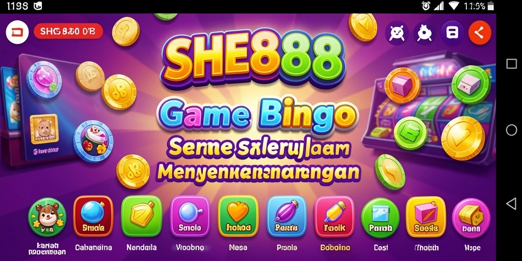 Tampilan gameplay SHE888 dengan elemen Bingo yang menarik.