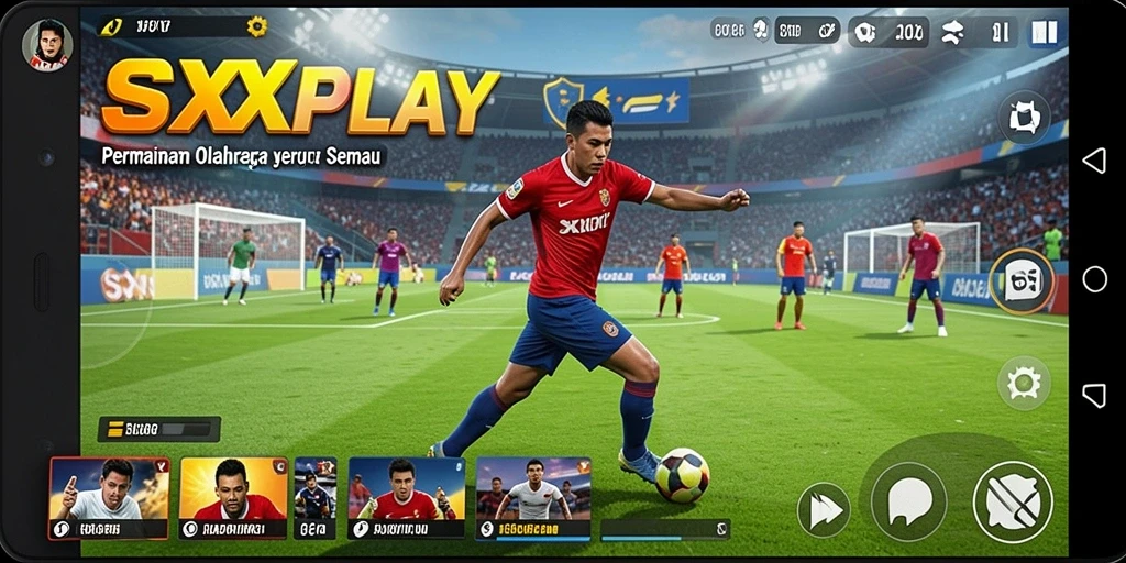 Tampilan gameplay SXXPLAY dengan aksi olahraga yang mendebarkan.