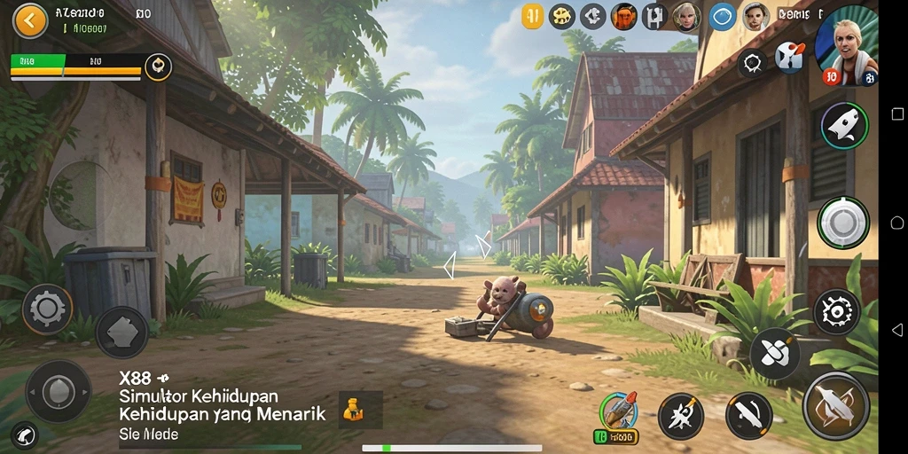 Screenshot utama X88 menampilkan gameplay simulasi yang menarik dan interaktif.